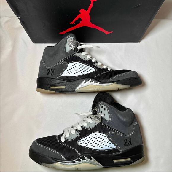 Size 10 - Nike Air Jordan 5 Retro Anthracite Men's Shoes Ships Now - Picture 2 of 11